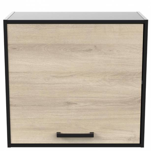 Cocina modular completa Melamina Madera claro - Negro 192x60