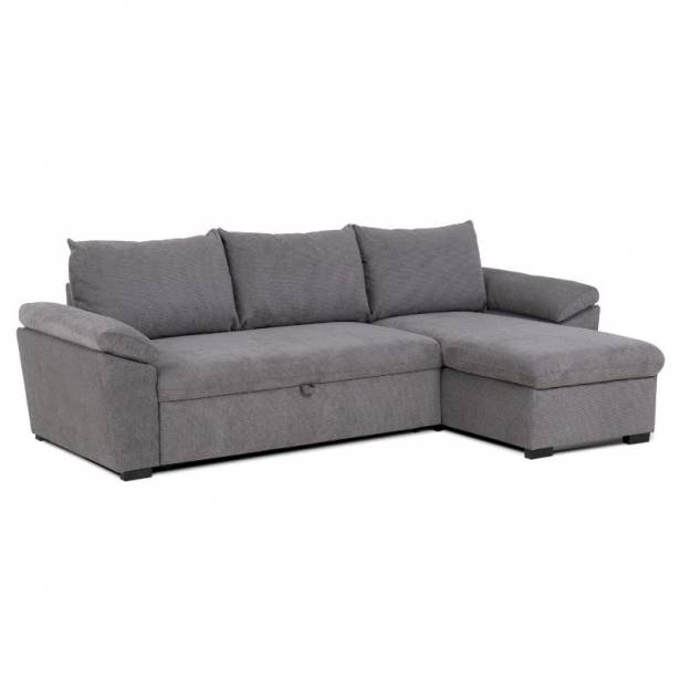 Sofá chaise longue Madera - Tela Gris 248x88x87