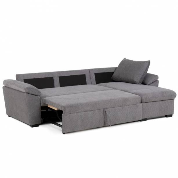 Sofá chaise longue Madera - Tela Gris 248x88x87