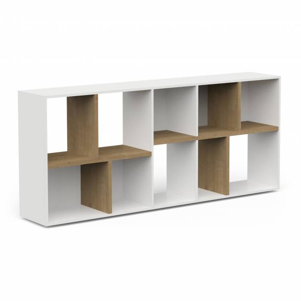 Pack muebles Salón Melamina Blanco - Madera claro