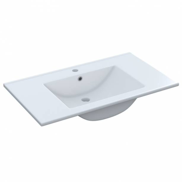 Mueble baño con lavabo Melamina Madera oscuro 80x64x45