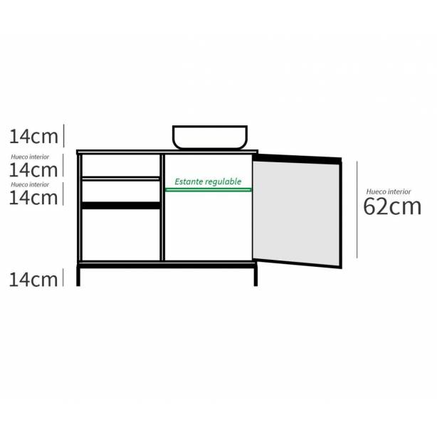 Mueble de baño Támesis (Lavabo opcional)