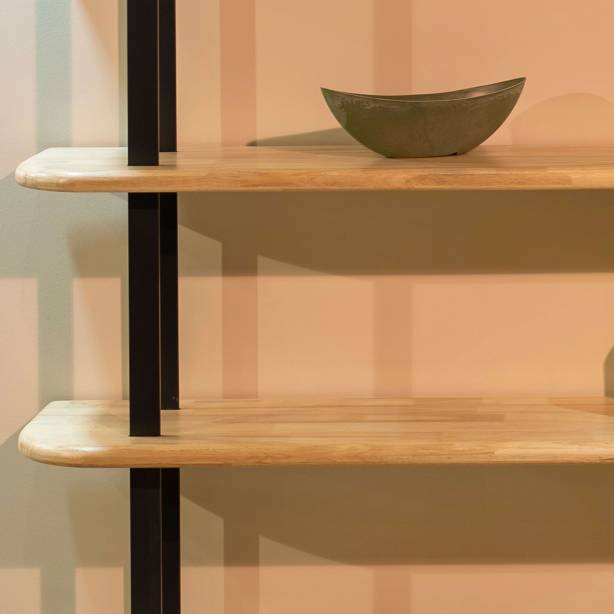 Estantería salón MOON 4 estantes madera roble